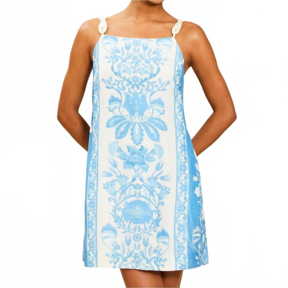 NEW MESTIZA NEW YORK bea mini dress in florentine blue